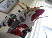 Kingliger posed standing and seen from below.